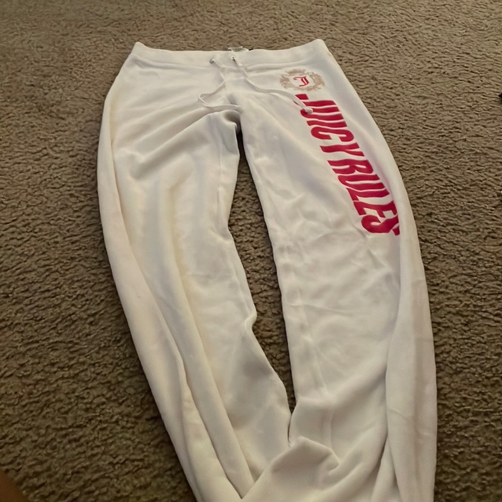 Vintage juicy couture white sweat pants jacket also available on page